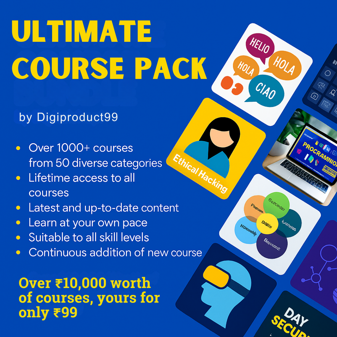 600+ Premium Courses Mega Pack – Digital Marketing, AI, Coding & More
