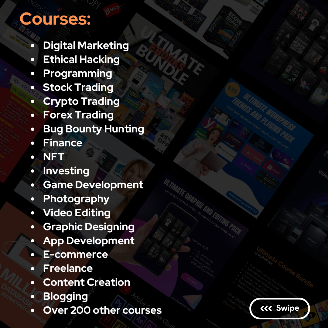 600+ Premium Courses Mega Pack – Digital Marketing, AI, Coding & More